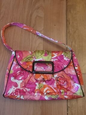 Vera Bradley Pink Orange Floral Shoulder Bag